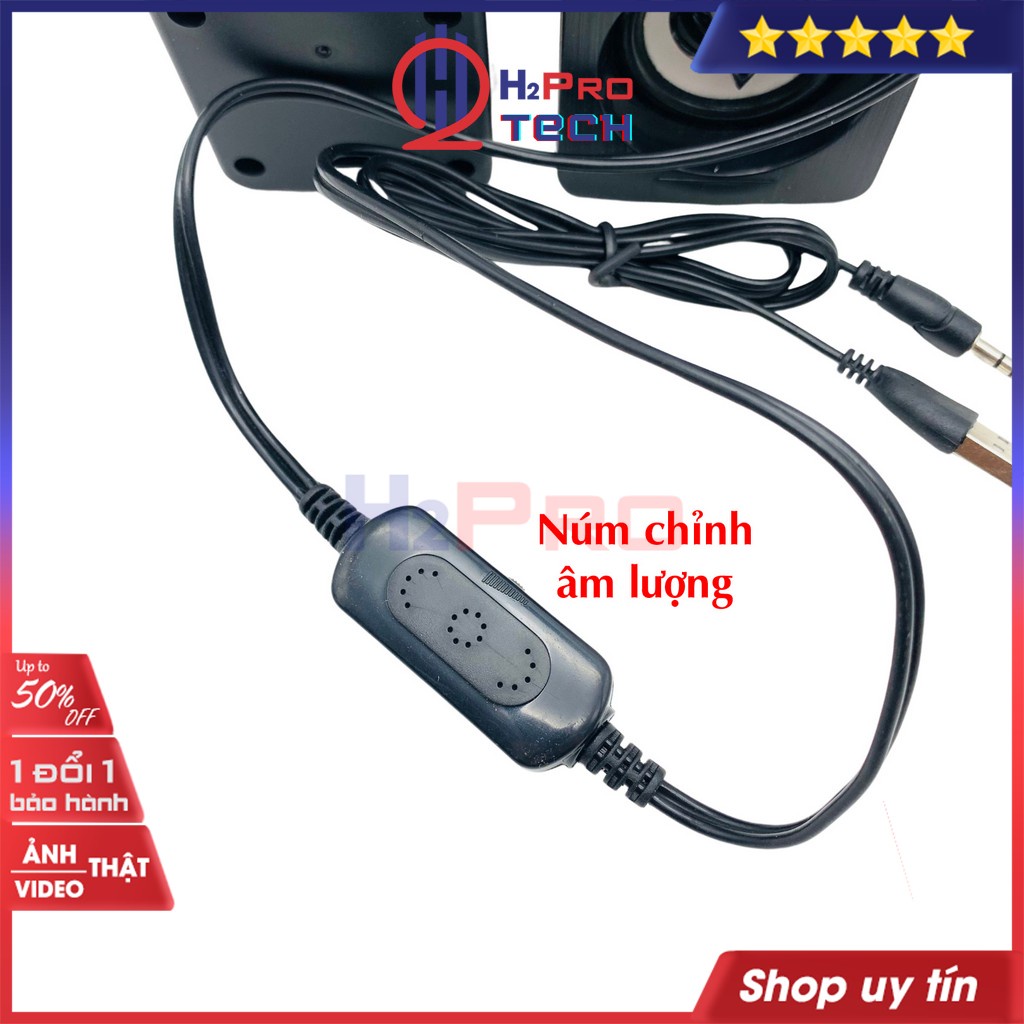 Loa vi tính mini, loa máy tính 2.0 LeerFei E-1046 cao cấp giá rẻ-đèn led RGB đổi màu, bass siêu trầm cực hay-Shop H2pro