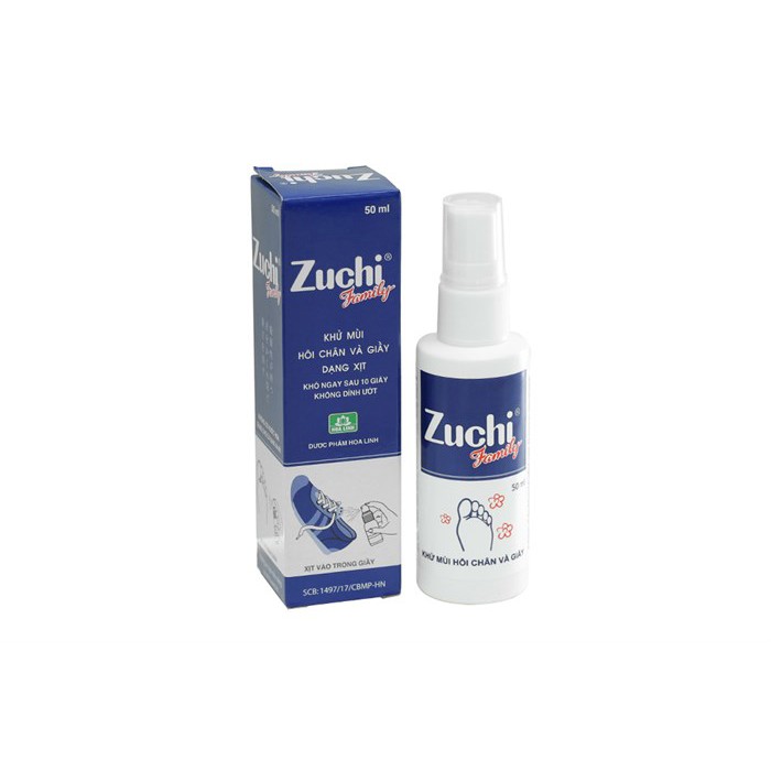 Zuchi Xịt Giày - Khử Mùi Hôi Chân 50ml