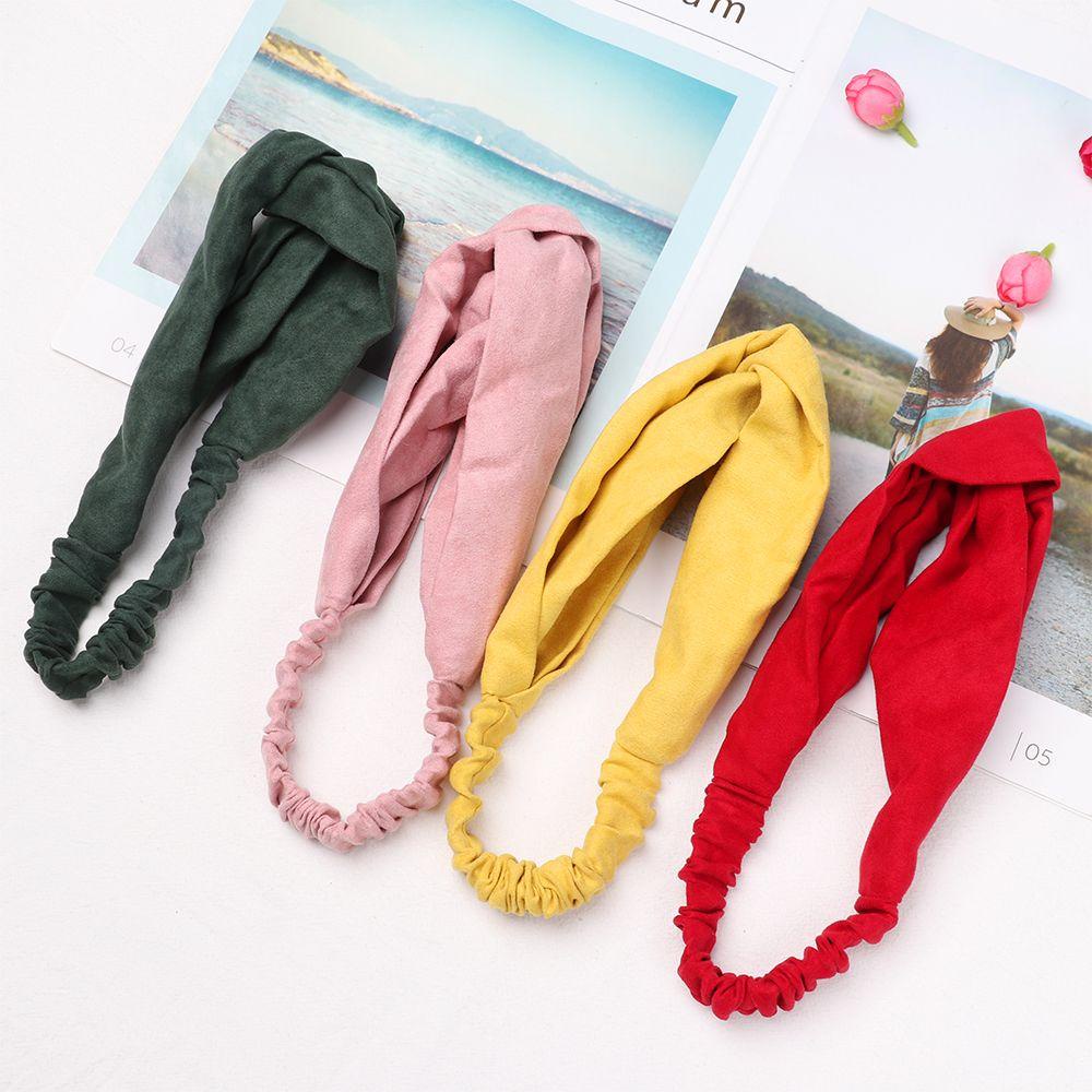 Băng Cài Đầu Co Giãn Thắt Nút In Họa Tiết Cho Nữ