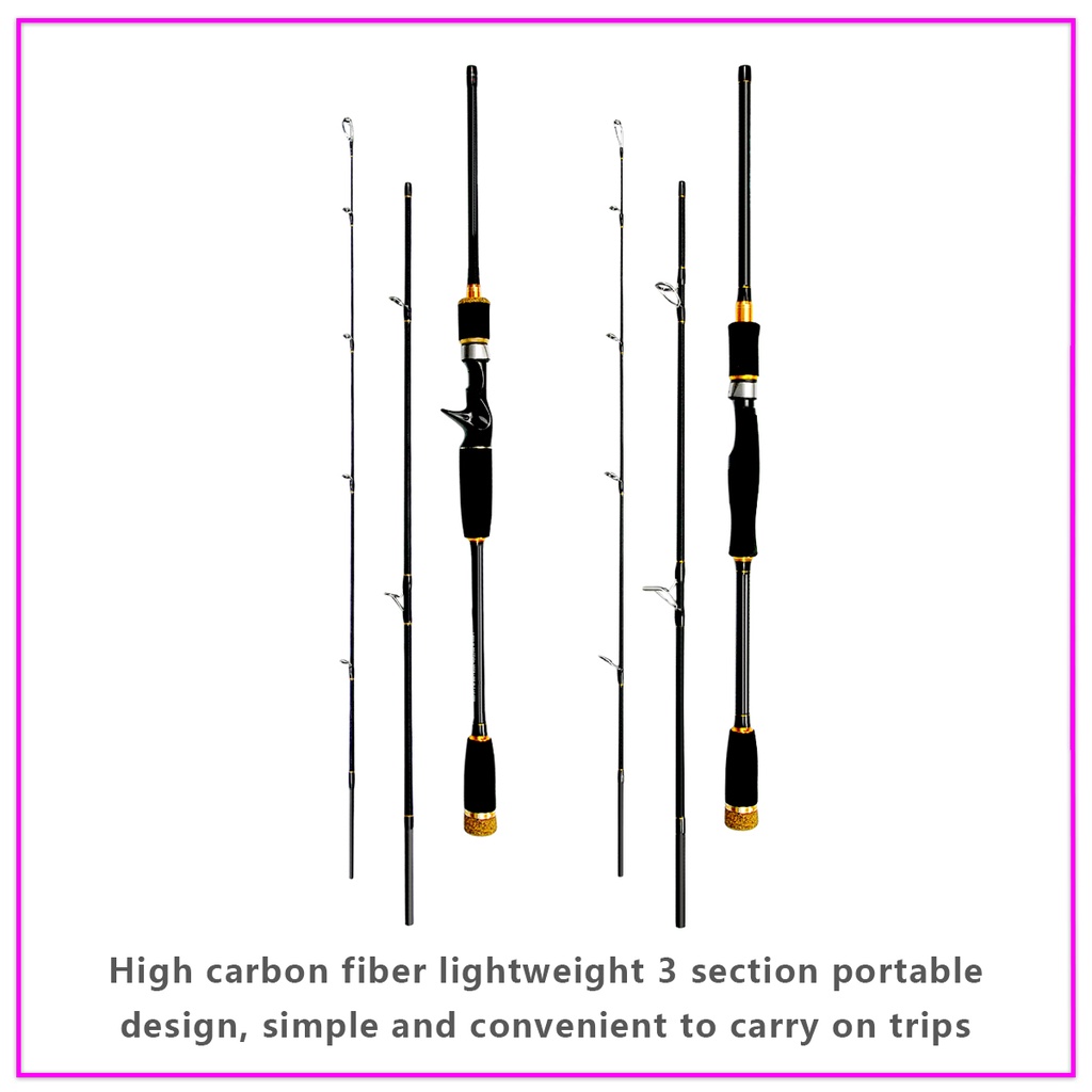 Cần Câu Cá Sợi carbon Siêu Nhẹ 1.8M / 2.1M / 2.4M / 2.7M / 3.0M