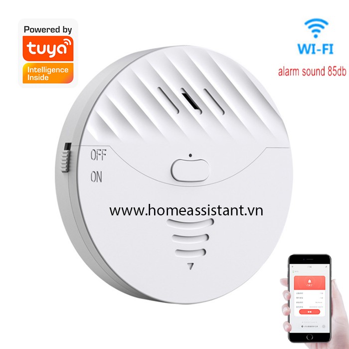 Cảm Biến Báo Động Rung Động Vỡ Kính Wifi Tuya Có Loa WVB01 (Smart Life)