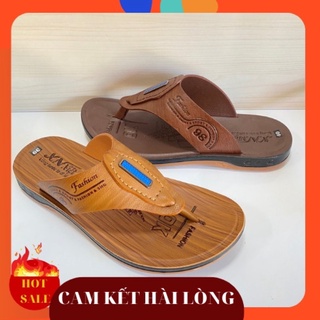 Dép sỏ ngoán nam dép kẹp nam da bò khâu liền đế chắc chắn size 38-42