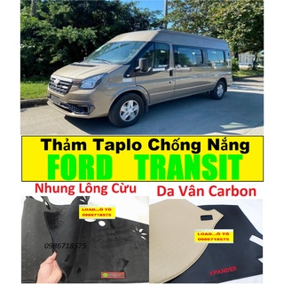 Thảm Taplo Chống Nắng Theo Xe Ford Transit 2013-2024 Mẫu Nhung Cao Cấp