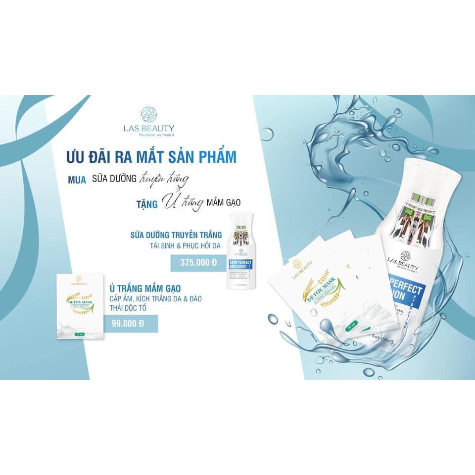 Ủ trắng da mặt, mặt nạ, ủ trắng da, ủ trắng mầm gạo, Làm Trắng, Thải Độc Tố, Bã Nhờn Trên Da - Gói 30 ml - Las Beauty | BigBuy360 - bigbuy360.vn