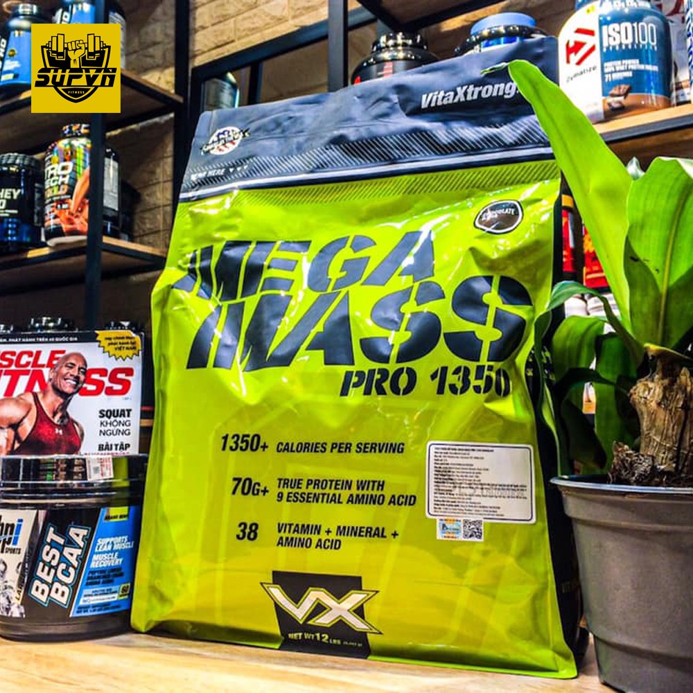 Mega Mass Extreme 1350 12lbs - Sữa tăng cân nhanh dành cho người gầy Mass VitaXtrong Mega Mass 5.6kg