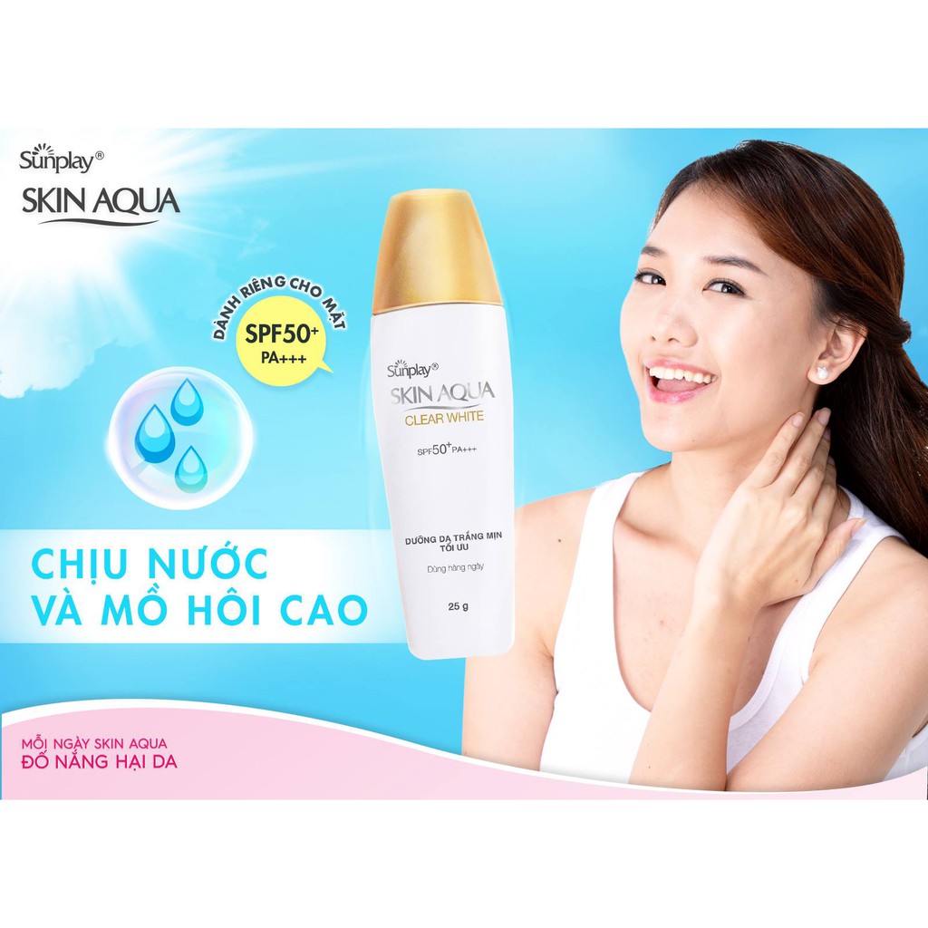 Sữa Chống Nắng Sunplay Dưỡng Da Trắng Mịn Sunplay Skin Aqua Clear White SPF50+/PA++++