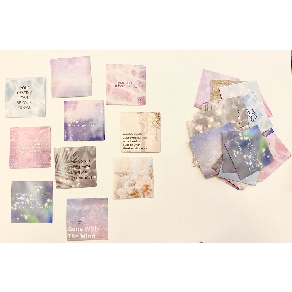 ⚡ Nhãn dán trang trí Pastel - Set 05 Pcs Mẫu ngẫu nhiên theo phân loại