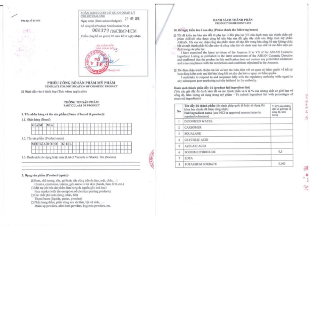 Megaduo Gel 15g- Giảm Mụn, Giảm Thâm, Giảm Mụn Ẩn