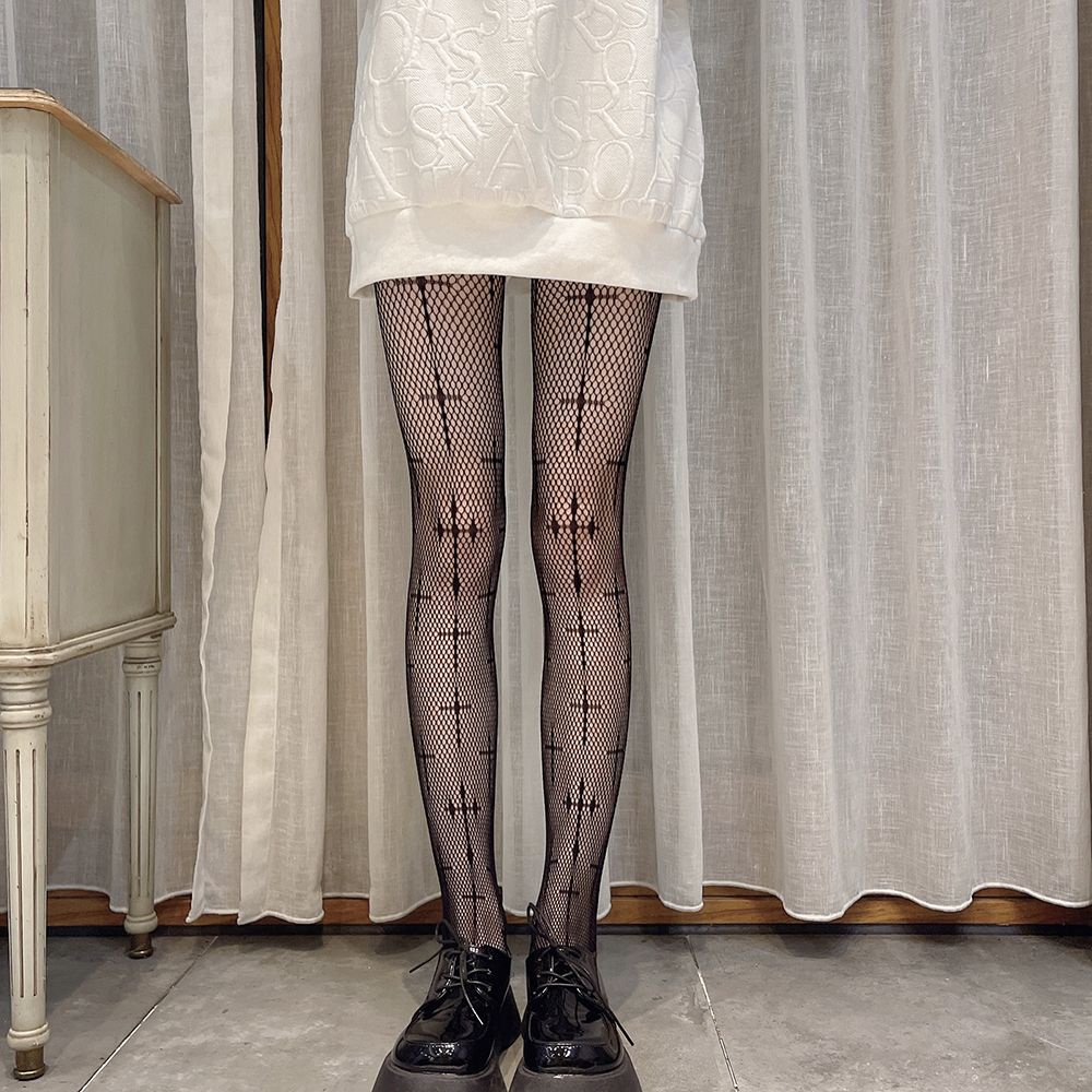 Quần tất lưới xuyên thấu phong cách gothic gợi cảm cho nữ