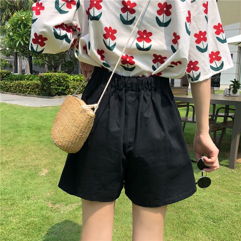 Quần Short Giả Váy Ống Rộng Lưng Cao Thời Trang Hàn Quốc Hàng Mới Cho Nữ Sinh