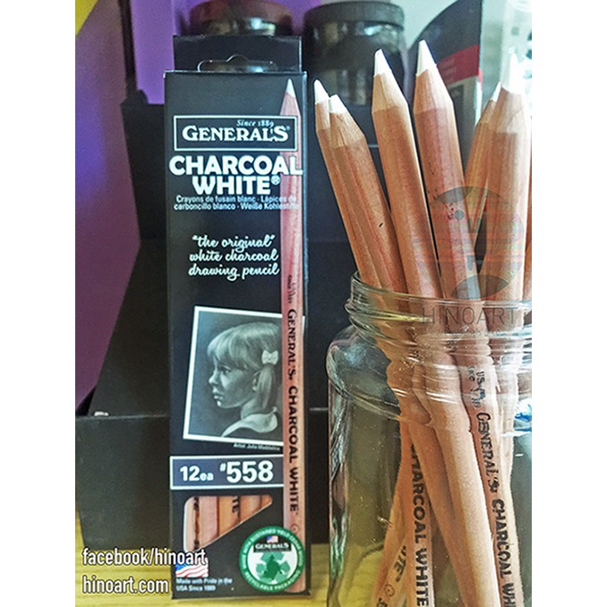 Bút Chì Than Trắng General's Charcoal White #558