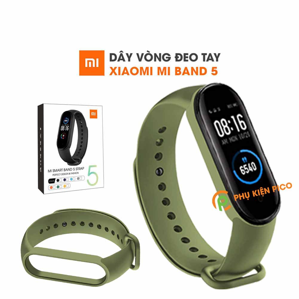 Dây đeo thay thế Xiaomi Mi Band 5 full box dây silicon vòng đeo tay Miband 5 nhiều màu