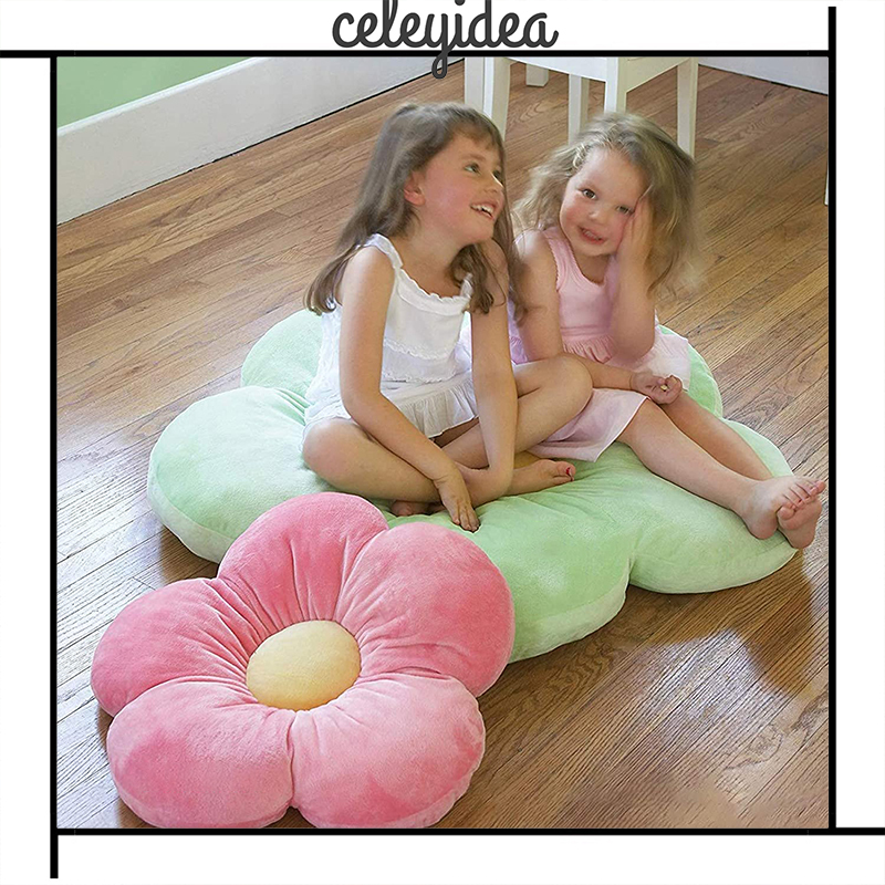 Gối Bông Dày 50cm Hình Hoa Màu Hồng Dùng Trong Nhà Và Ngoài Trời
