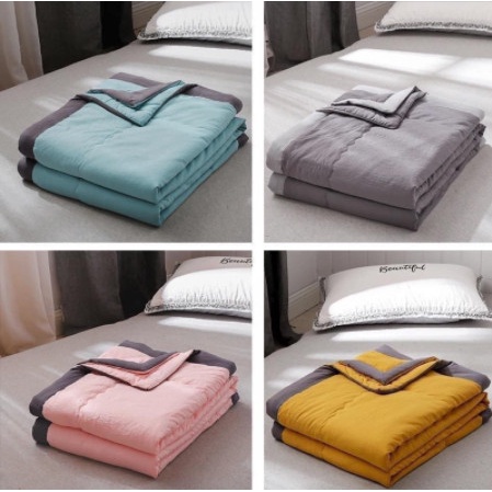 Chăn đũi muji hè thu kẻ caro, chăn zara 20 mẫu mới nhập khẩu Kèm Túi Zip