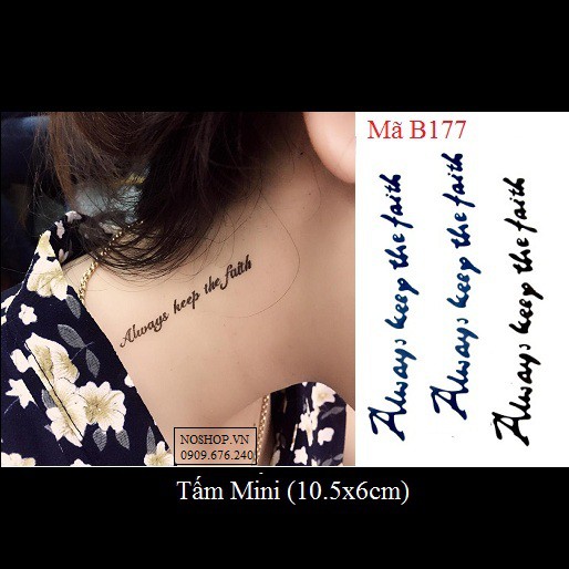 Hình xăm dán chữ B177