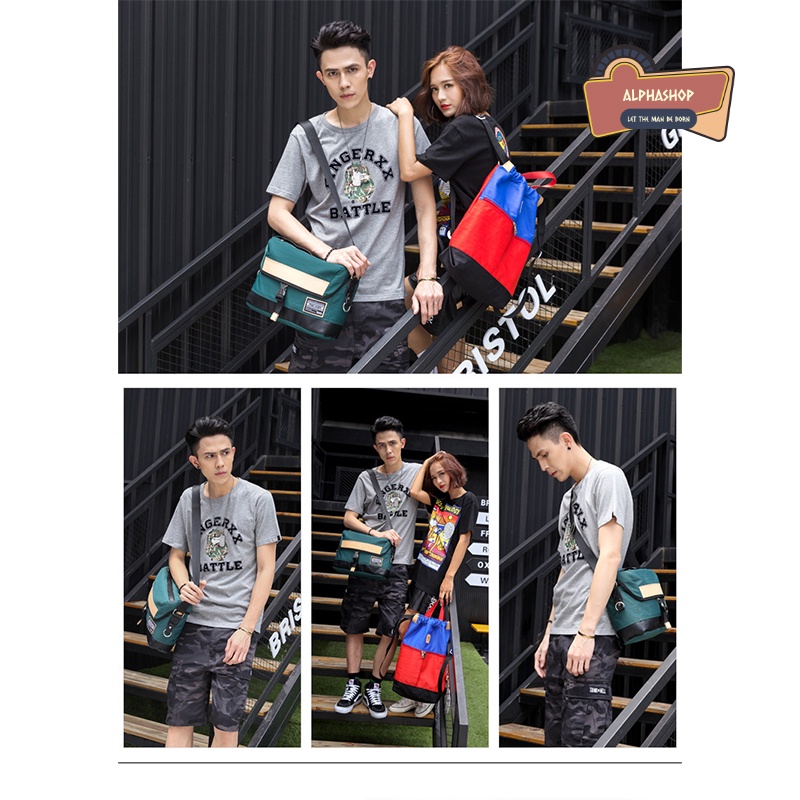 Túi Đeo Chéo Unisex Nam Nữ Canvas MACKAR - Chống Nước, Thời Trang, Không Gian Sử Dụng Lớn