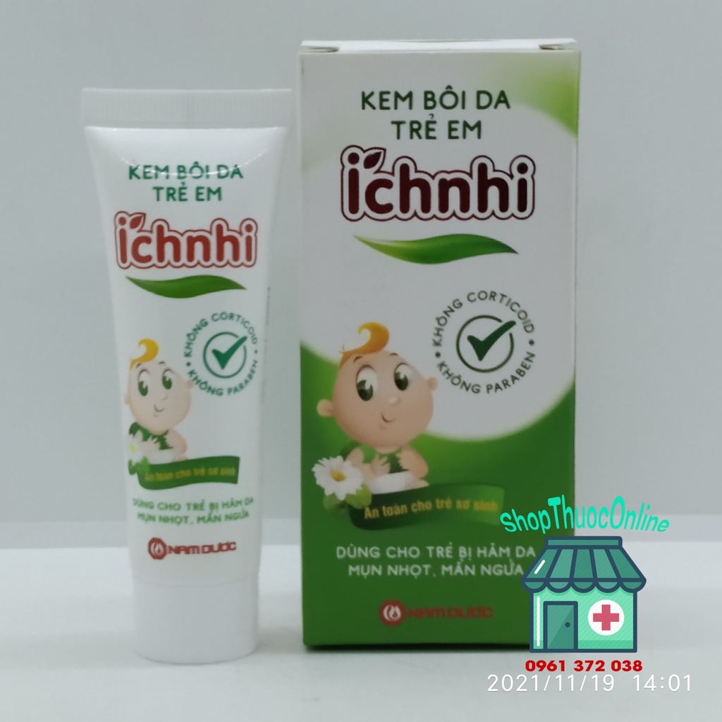 Kem Bôi Da Trẻ Em Ích Nhi làm mát da và làm dịu vết rôm sảy, hăm tã, mẩn ngứa, nứt nẻ da