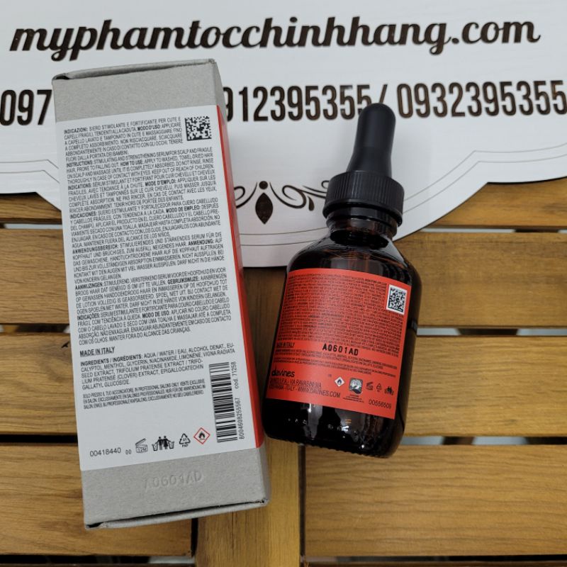 TINH CHẤT GIẢM RỤNG VÀ MỌC TÓC DAVINES SUPERACTIVE 100ML + lược gỗ