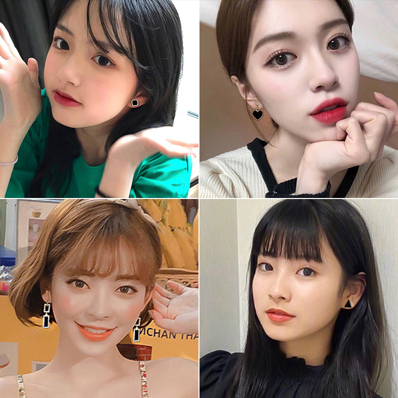 Khuyên Tai Thời Trang Đính Đá Sang Trọng Phong Cách Hàn Quốc Cho Nữ