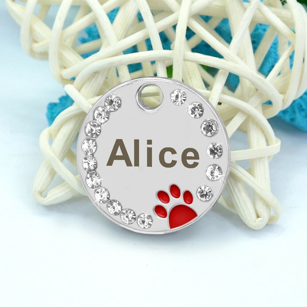 【RIZER】Thẻ Tên Hình Tròn 25mm Bằng Thép Không Gỉ Chống Thất Lạc Cho Thú Cưng