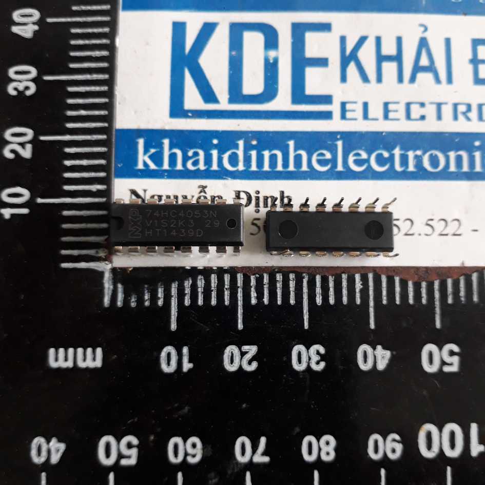 5 con 74HC4053E 74HC4053 4053 DIP-16 IC chuyển 3 đường sang 8 đường, áp cao 15V kde3043