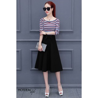 .Chân Váy Xòe Đan Lưng Hot – Trend