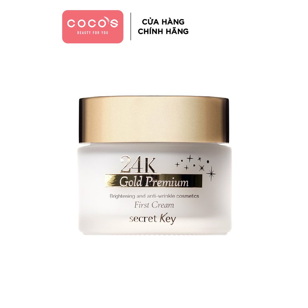 Kem Dưỡng Trắng Chống Lão Hóa Secret Key 24K Gold Premium First Cream
