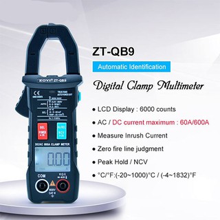 Đồng Hồ Đo Điện Vạn Năng Ampe Kìm Điện Tử Zoyi Zt-QB9 Cao Cấp Đo Điện Trở Cách Điện AC DC Kiểm Tra