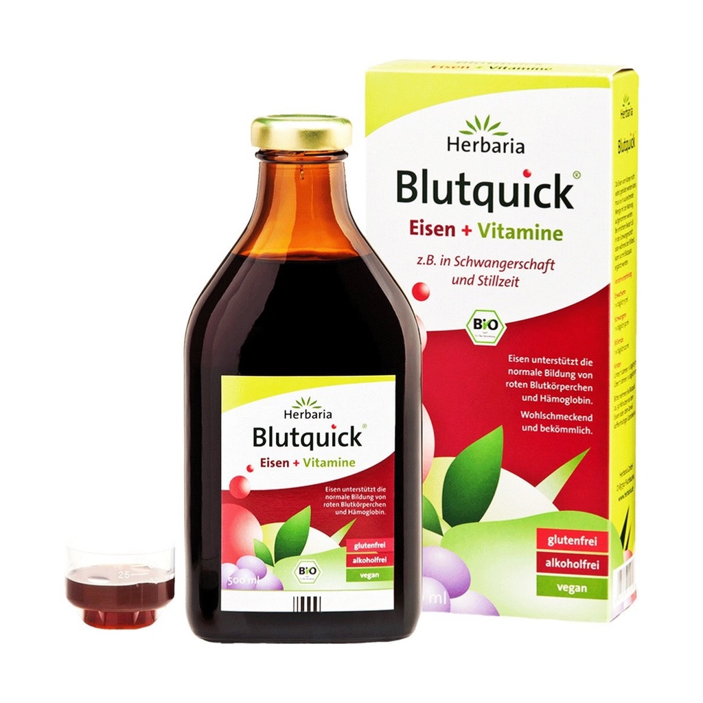 Siro hữu cơ bổ sung sắt và Vitamin cho mẹ 500ml - Blutquick