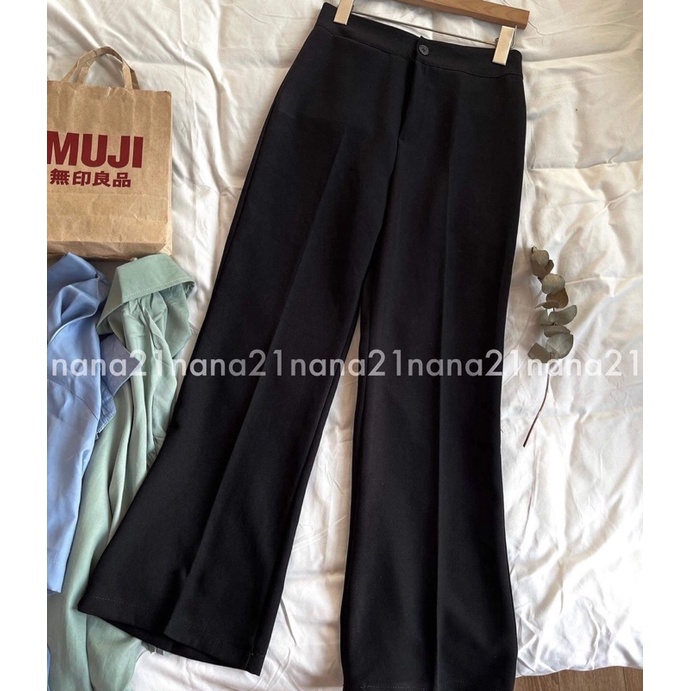Quần tây dáng suông loe nhẹ