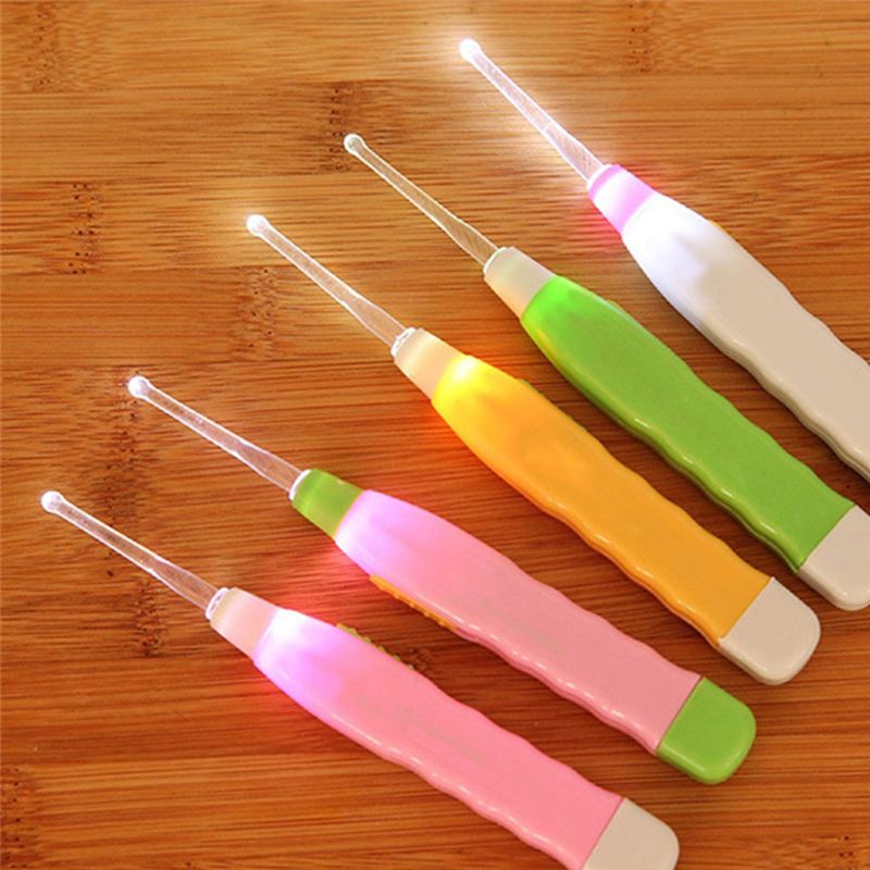 [Hàng mới về] Bộ dụng cụ lấy ráy tai có đèn led hình hoạt hình an toàn