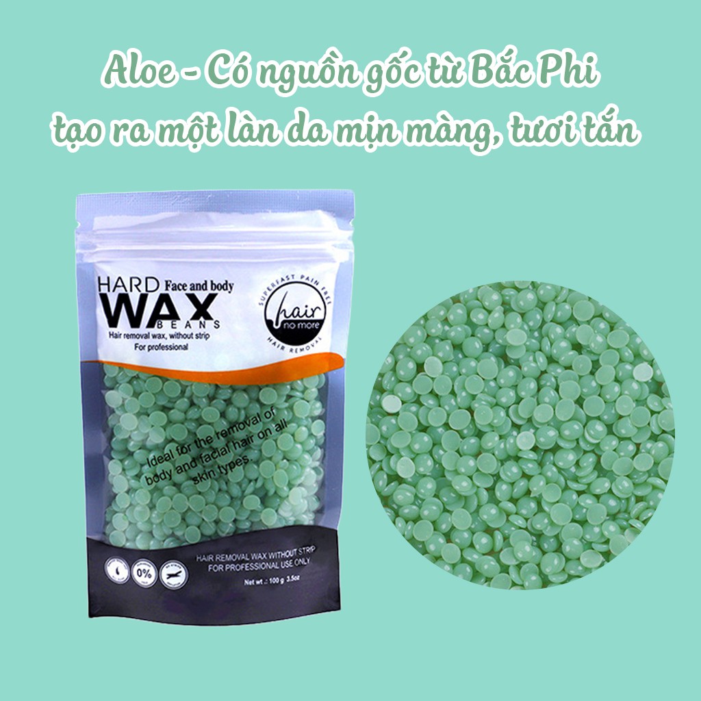 Sáp wax lông hard wax bean Cúc Oải hương Chocolate 12 màu túi 100g