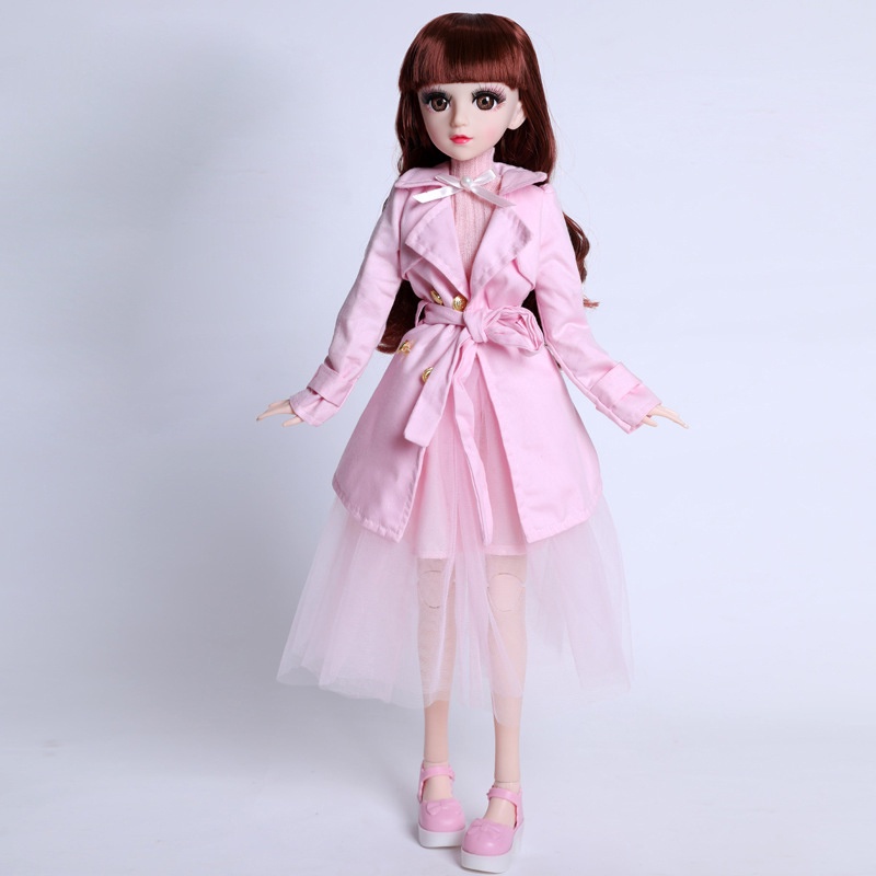 Bộ Đầm + Áo Khoác + Quần Dài 60cm Thích Hợp Làm Quà Tặng Cho Búp Bê 1/3