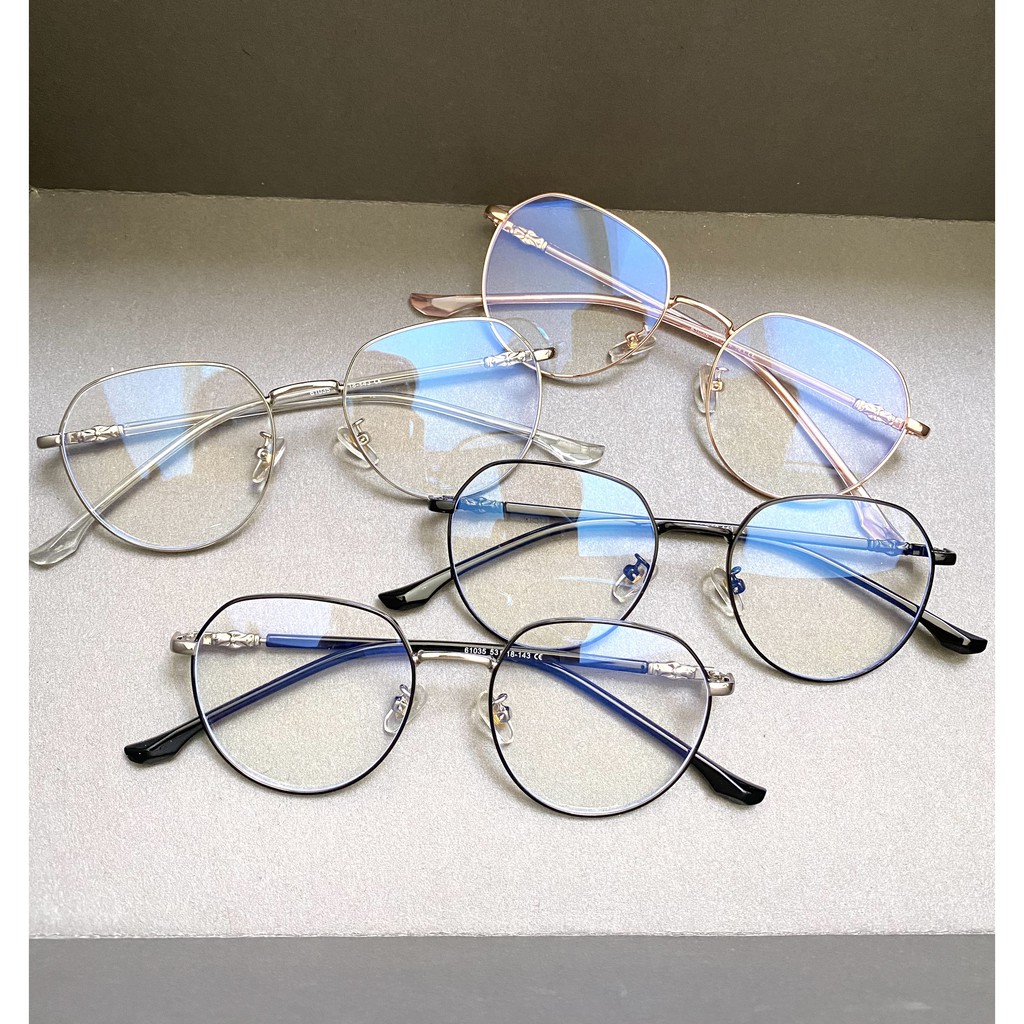 Gọng kính mắt tròn kim loại Elmee E61035 kiểu dáng sành điệu | BigBuy360 - bigbuy360.vn