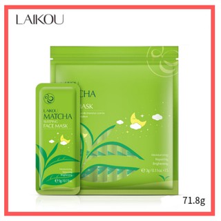 Túi 15 gói mặt nạ ngủ matcha trà xanh LAIKOU