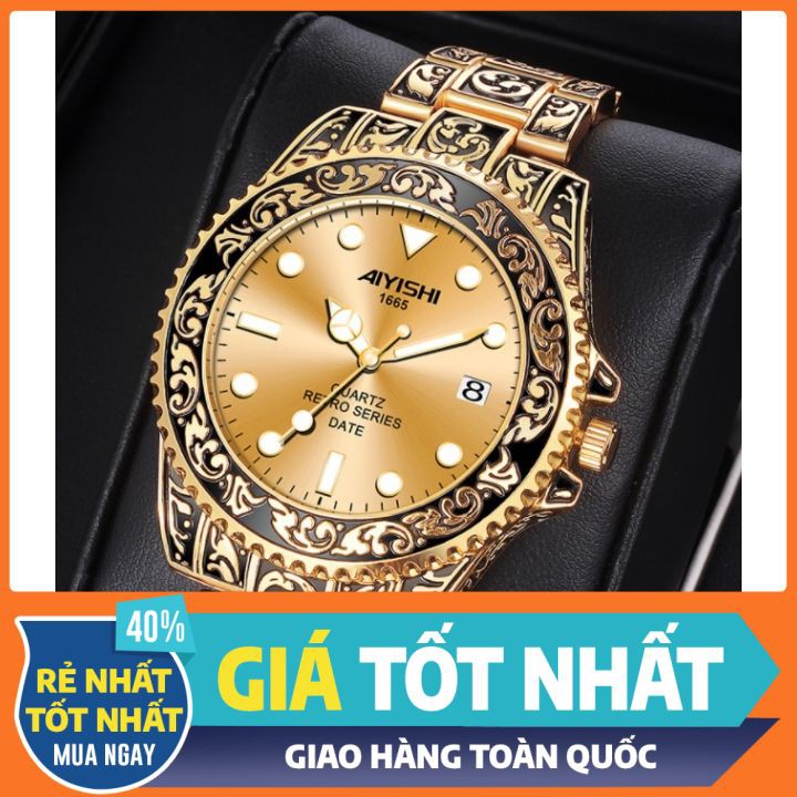 Đồng hồ nam AIYISHI🍀HOA VĂN CỔ ĐIỂN🍀 chính hãng, mang tới phong cách sang trọng , độc lạ cho phái na