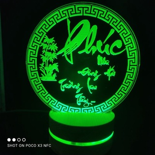 Đèn ngủ 3d led phúc lộc thọ