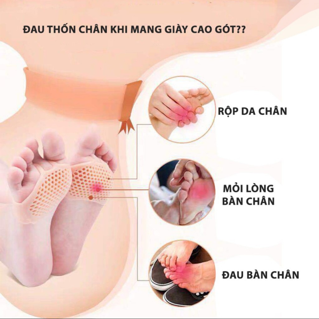 [1ĐÔI] Lót Mũi Chân Silicon bảo vệ mũi chân siêu co giãn - phụ kiện giày