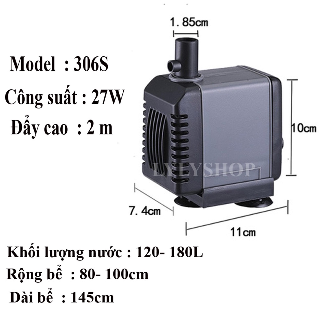 Bộ Lọc Hồ Cá Koi 💯 Máy Bơm Nước Bể Cá AT-306S, Công Suất Cực Mạnh 💯 Sử Dụng Cực Bền, Siêu Tiết Kiệm Điện