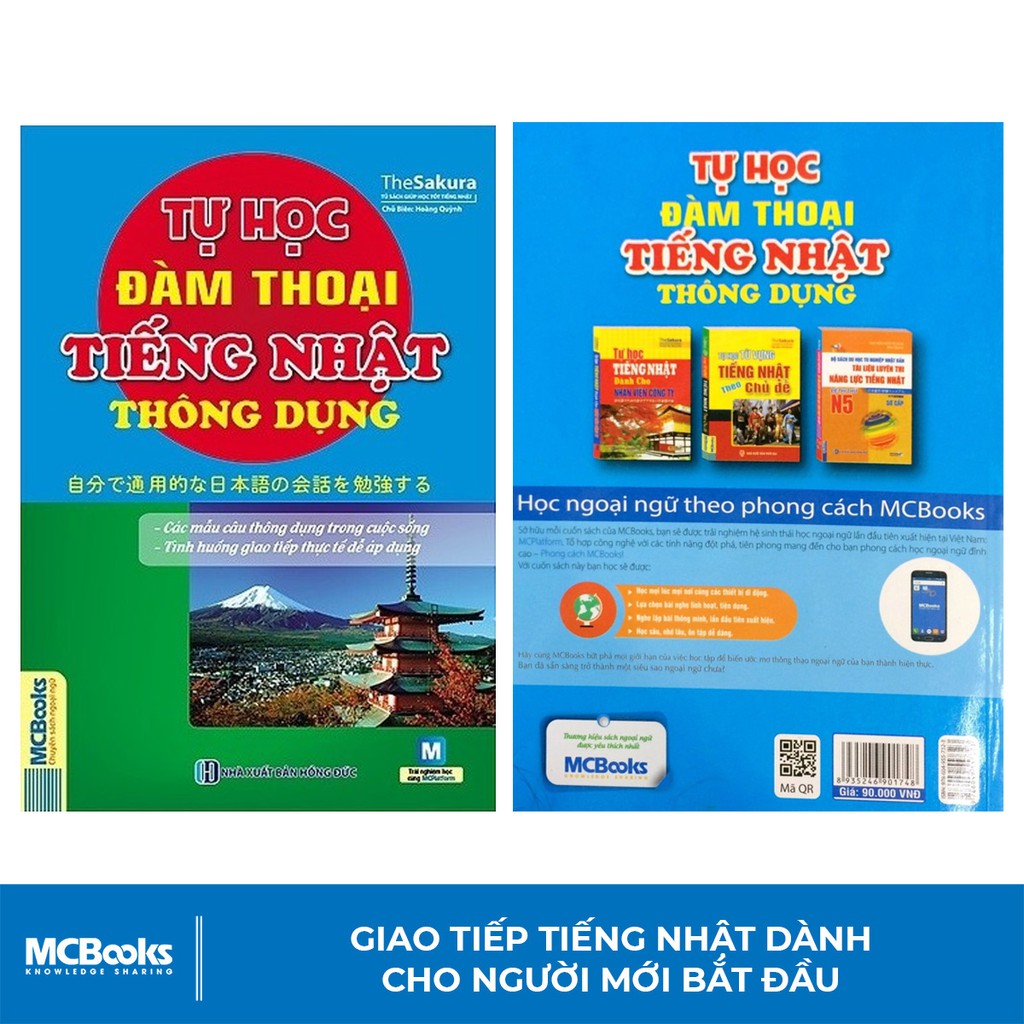 Sách - Tự Học Đàm Thoại Tiếng Nhật Thông Dụng Bản 2 Màu Cho Người Mới Bắt Đầu - Học Kèm App Online