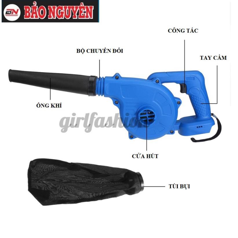 Máy thổi, hút bụi dùng pin makita 18v.