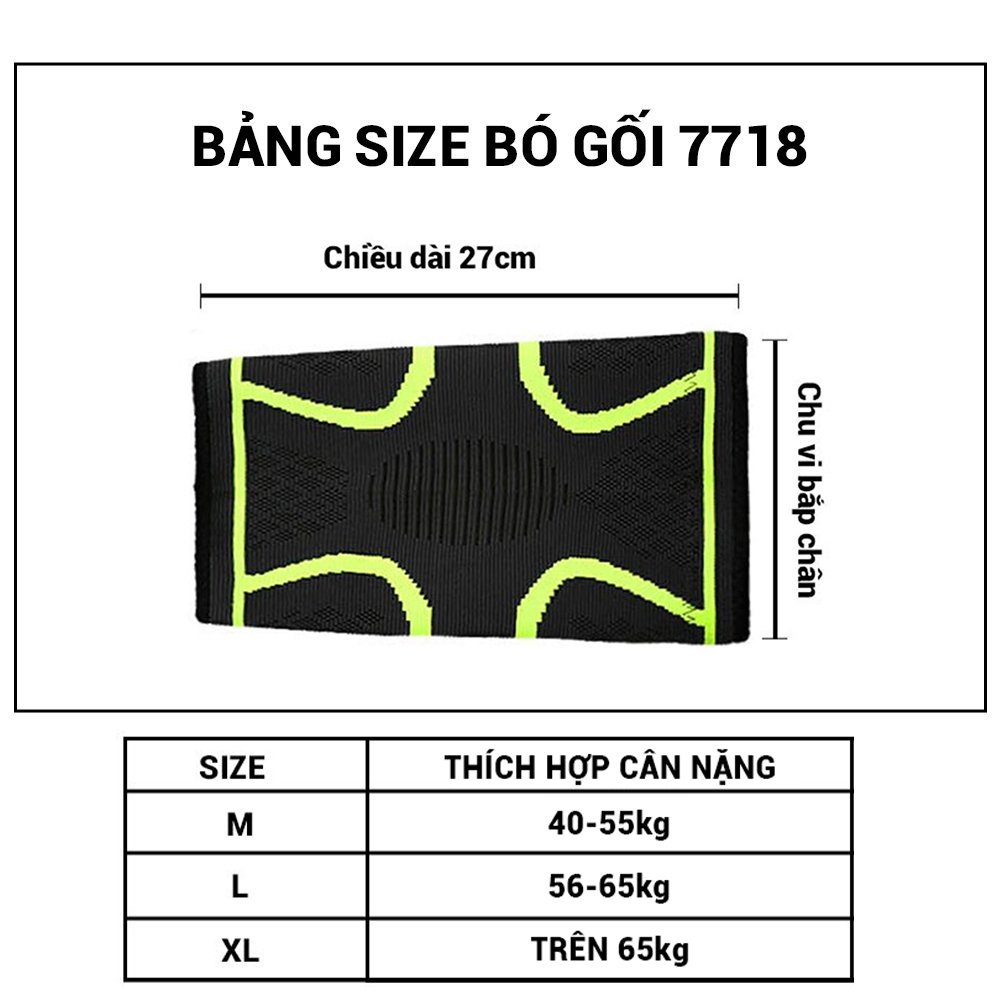 Băng gối thể thao bóng đá, bóng chuyền co giãn đàn hồi cao cấp Aolikes 7718