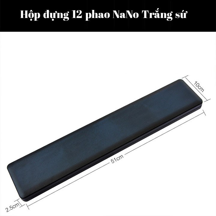 Bộ 12 phao câu đài nano màu trắng sứ - Hộp phao câu đài - hop12phaonano