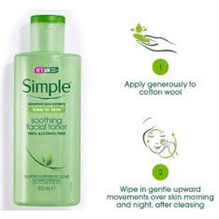 Nước Hoa Hồng Soothing Facial Toner Simple Cân Bằng Ẩm Cho dDa 200ml