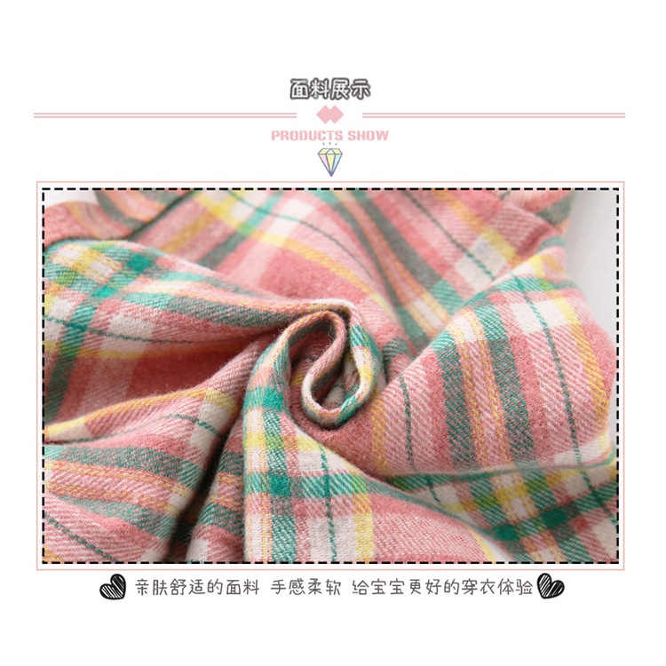 Áo Sơ Mi Tay Dài Kẻ Sọc Ca Rô Thời Trang Mùa Xuân Cho Bé Gái 0-5 Tuổi