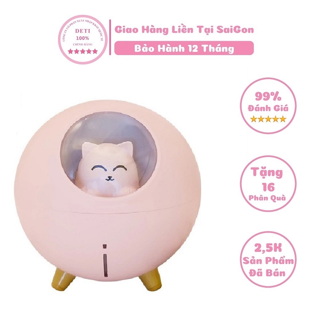 Máy phun sương mini đèn xông tinh dầu phun tạo độ ẩm khoáng hàng chính hãng