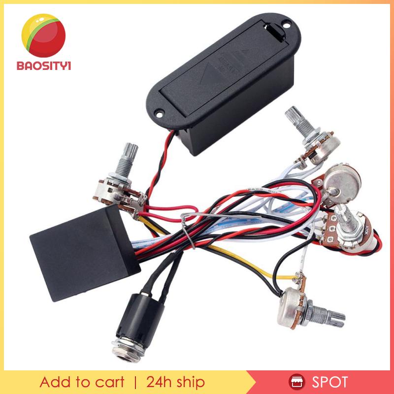 [Baosity1] Chiết Áp 3 Band EQ Preamp Guitar Bass Bằng Nhựa Và Kim Loại