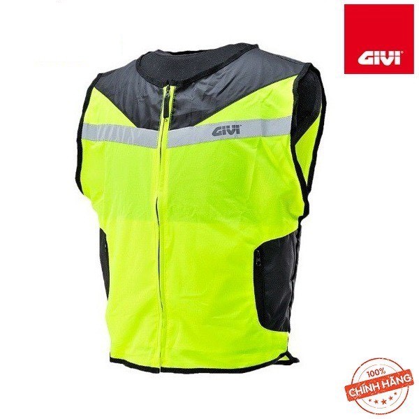 Áo Khoác Bảo Hộ GIVI Csv01 Phản Quang Vàng Neon Hàng Chính Hãng