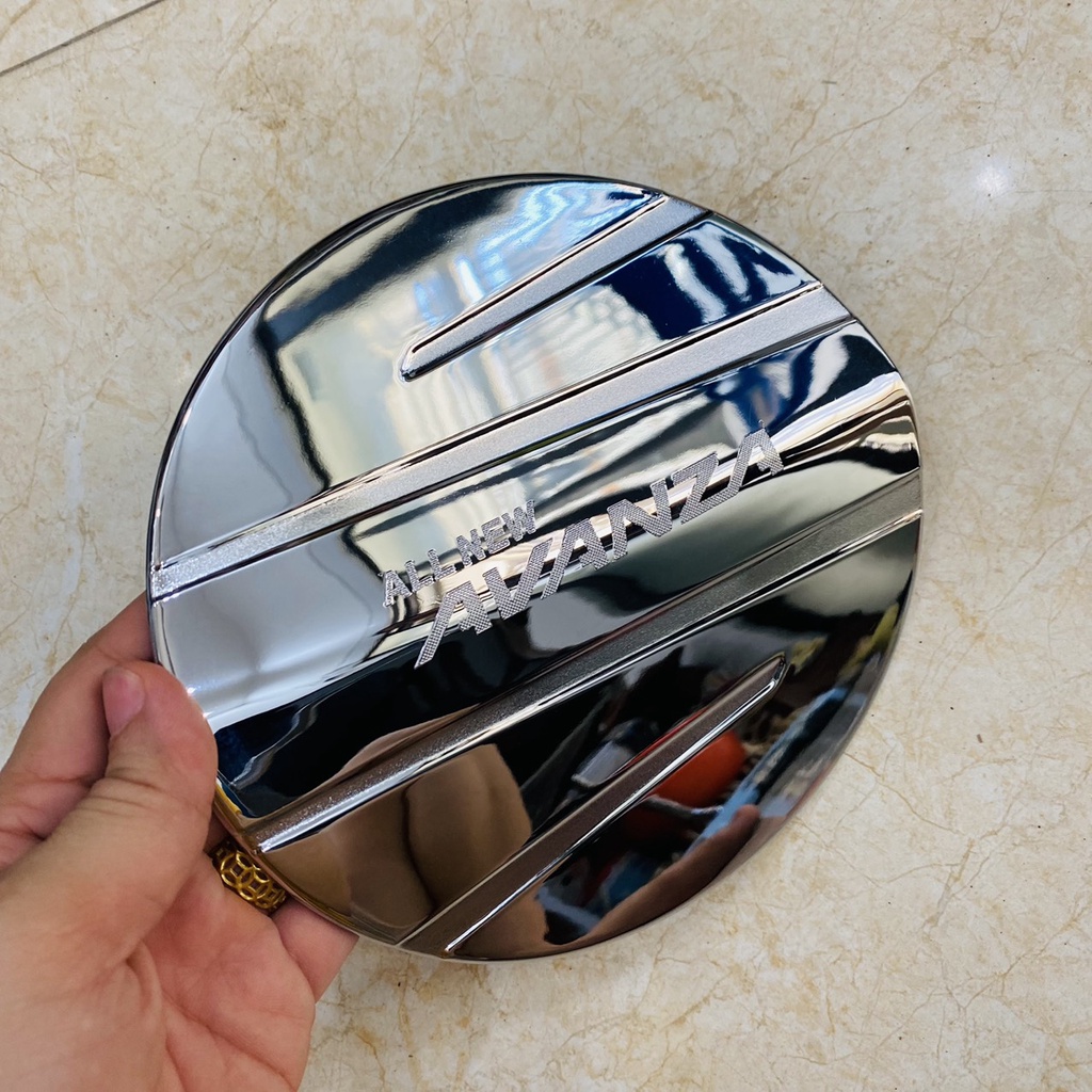 Ốp nắp bình xăng xe Toyota Avanza 2021 2022 2023 Mạ Crom cao cấp