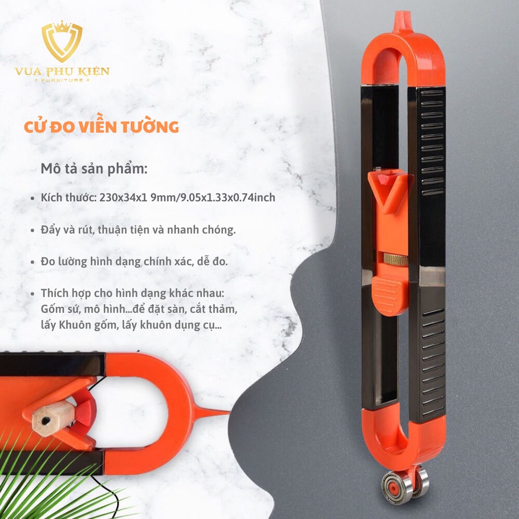 Cử đo tường - Cây làm dấu theo hình dạng